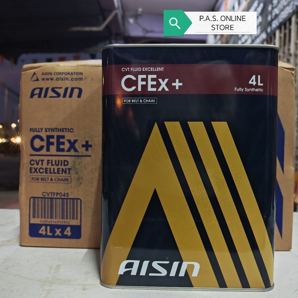 AISIN ของเหลวเกียร์ CVT สังเคราะห์เต็ม (4L) - CFEx+ (สําหรับเข็มขัดและโซ่ Type CVT)