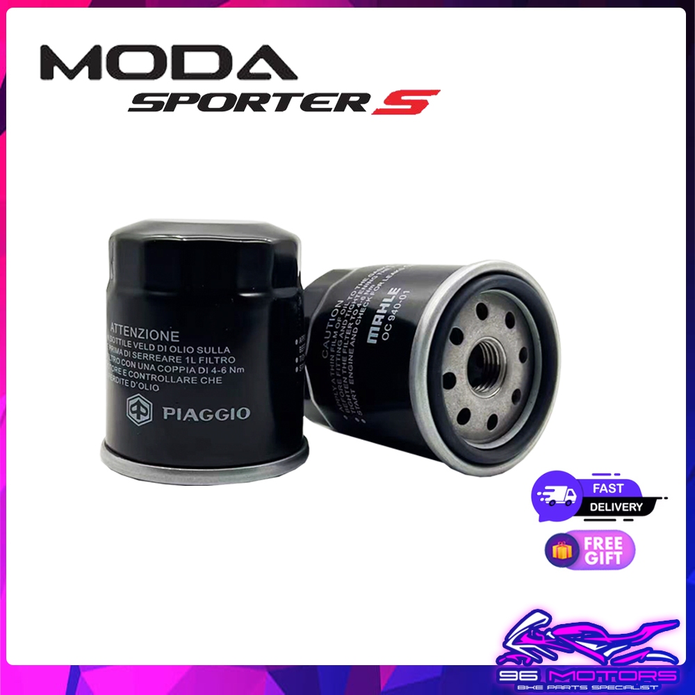 กรองน้ํามันเครื่อง MODA By MAHLE สําหรับ MODA Sporter S 250