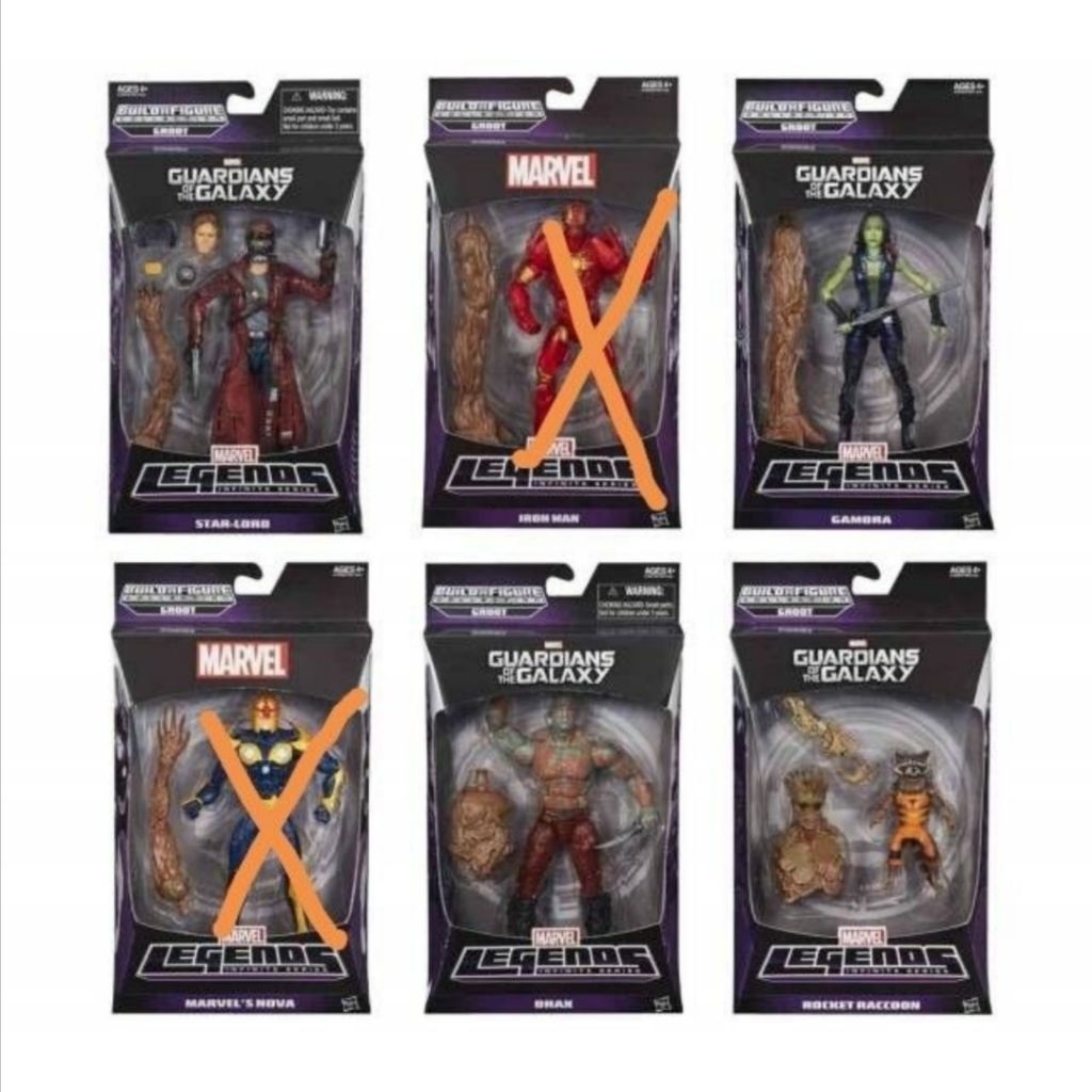 Marvel Legends Guardians of the Galaxy (BAF Groot) series 1 (ชุด 5 ชิ้นประกอบด้วย BAF Groot)
