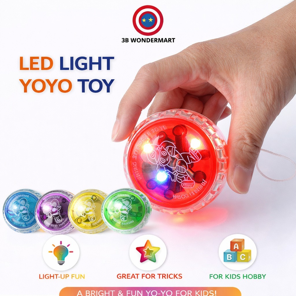 1 ชิ้นไฟ LED YoYo ของเล่น Luminous yoyo เด็ก String Control Creative Hobby ของเล่นคลาสสิก