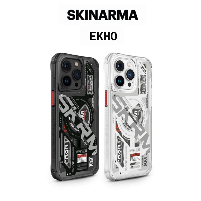 SKINARMA เคส Ekho Mag สําหรับ 16 Pro (6.3") / 16 Pro Max (6.9") - เคสแฟชั่นสีดํา / ใส