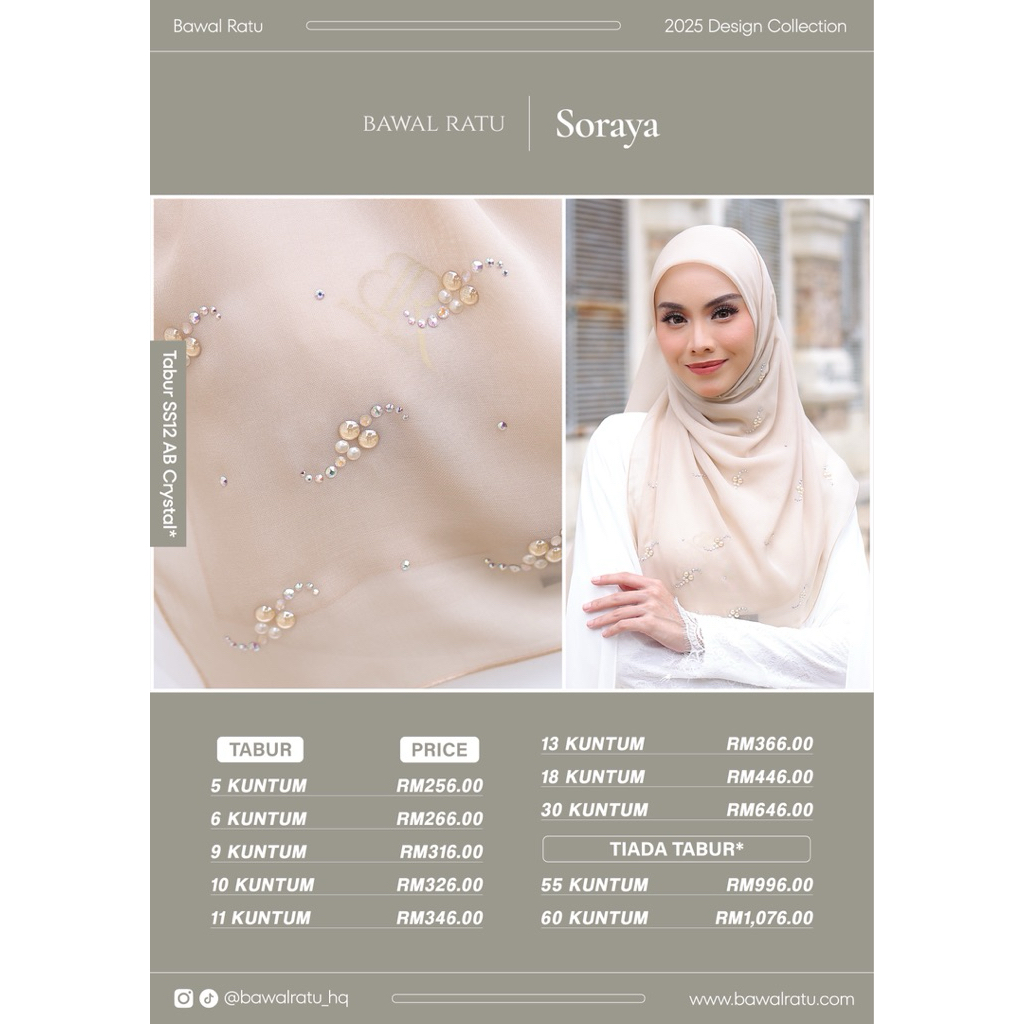 BAWAL RATTU DESIGN SORAYA 10 KUNTUM