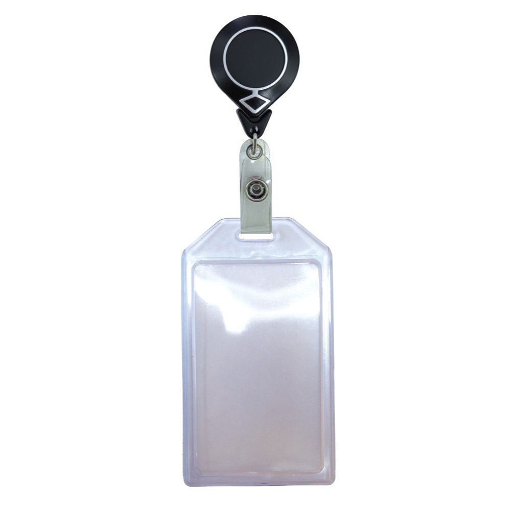 LX 3025 TEAR DROP RETRACTABLE ID BADGE REEL YOYO c/w LX T014V HOLDER