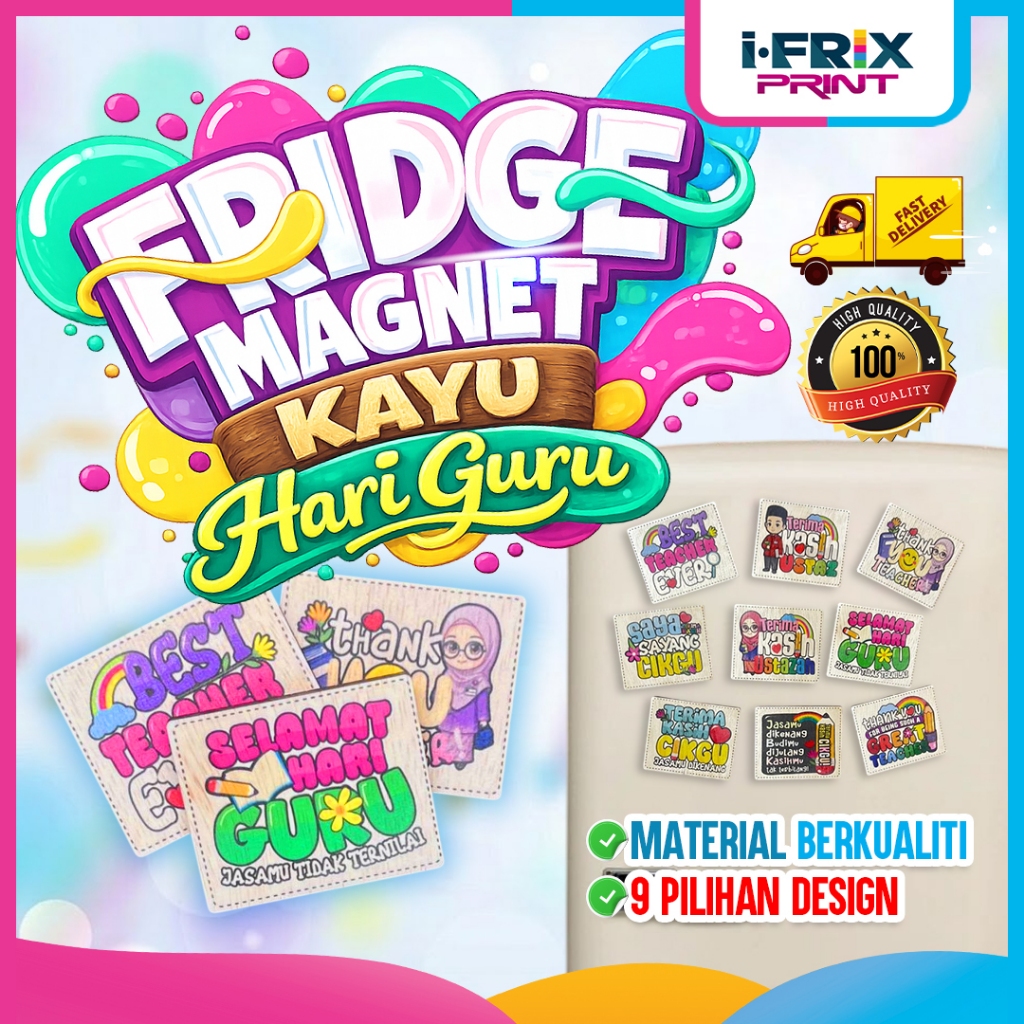 HADIAH HARI GURU FRIDGE MAGNET HADIAH HARI GURU / TEACHERS DAY 2026 9 PILIHAN DESIGN MENARIK