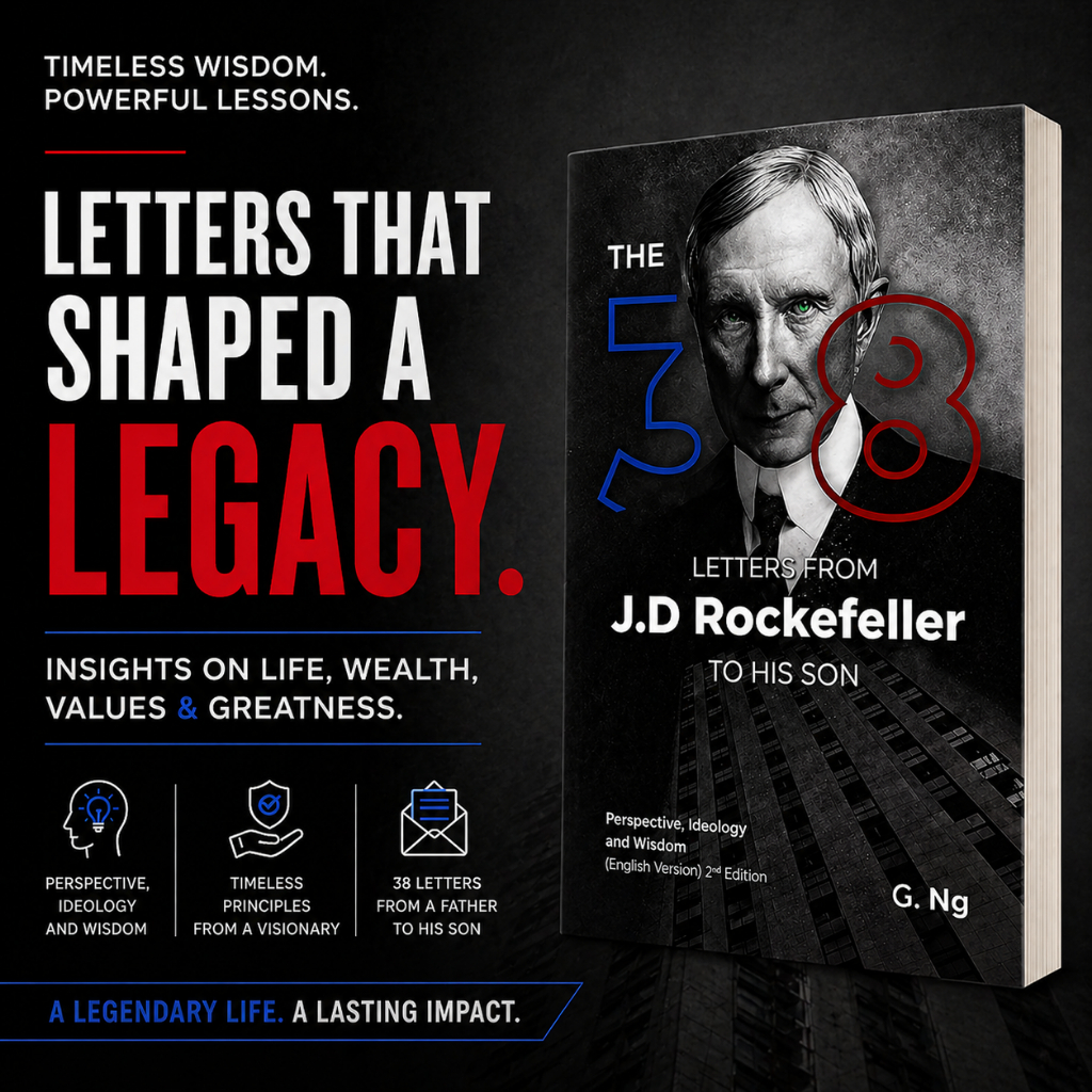 ตัวอักษร 38 ตัว จากJD Rockefeller สู่ลูกชายของเขา: มุมมอง ความจํา และภูมิปัญญา โดย G ของ Ng