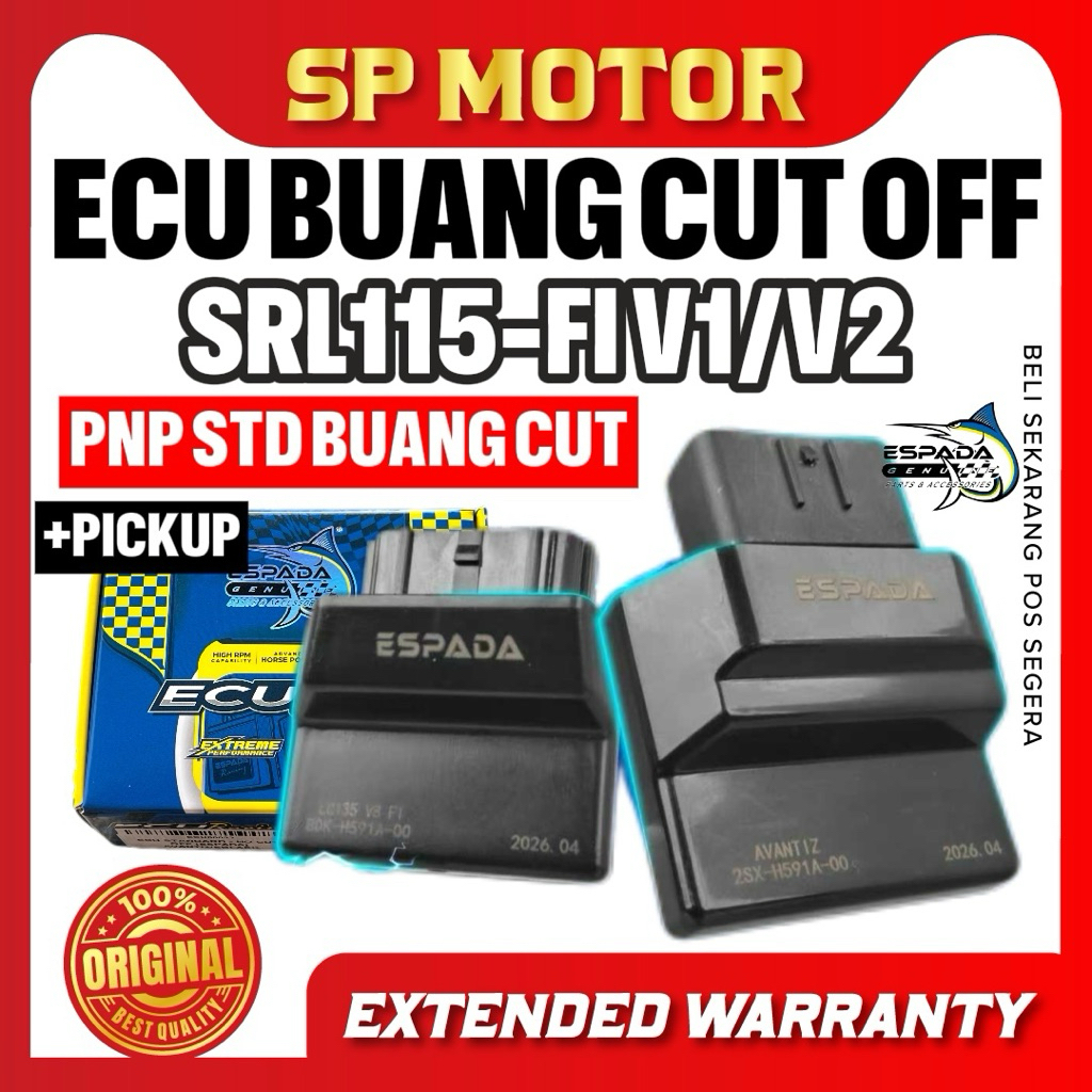 YAMAHA SRL115 FI V1/V2 LAGENDA115 FUEL INJECTION V1 V2 STD ECU BUANG CUT OFF ECU PNP STANDARD BUANG 