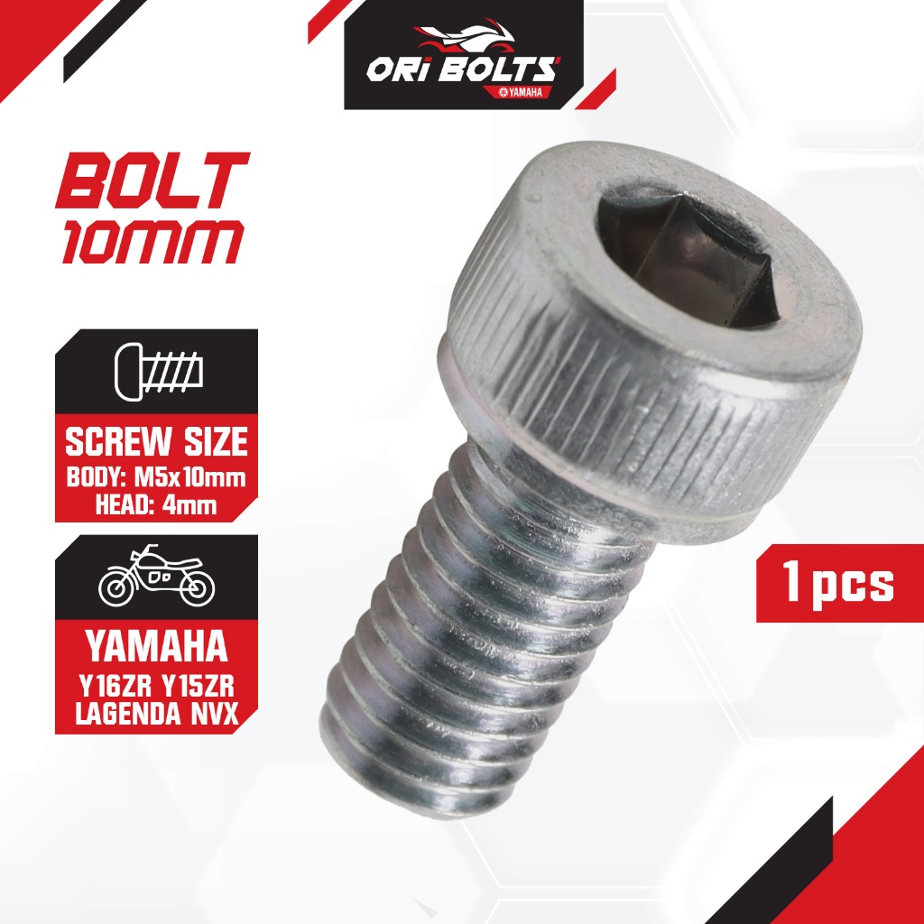 91332-05010 Yamaha Bolt Hex Socket Head Allen Key ขนาด 4mm M5 10mm