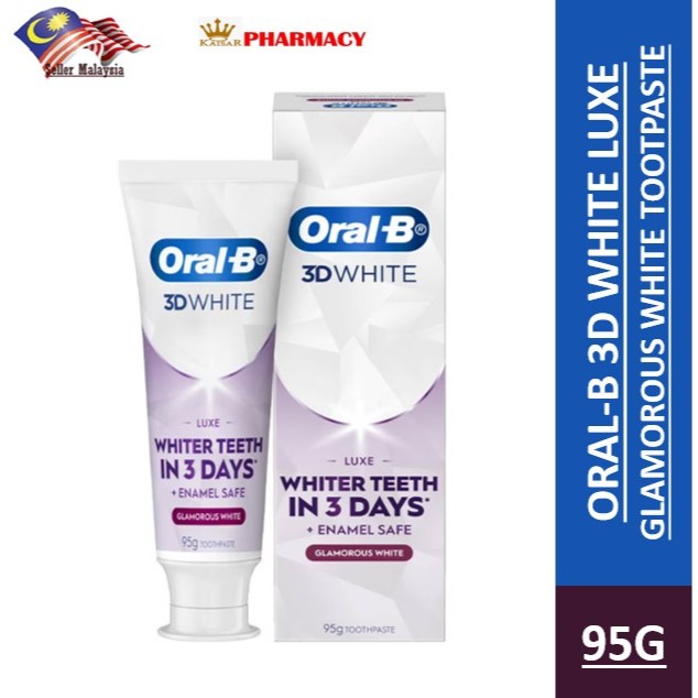 ORAL-B 3D WHITE LUXE GLAMOUROUS WHITE TOOTPASTE 95G