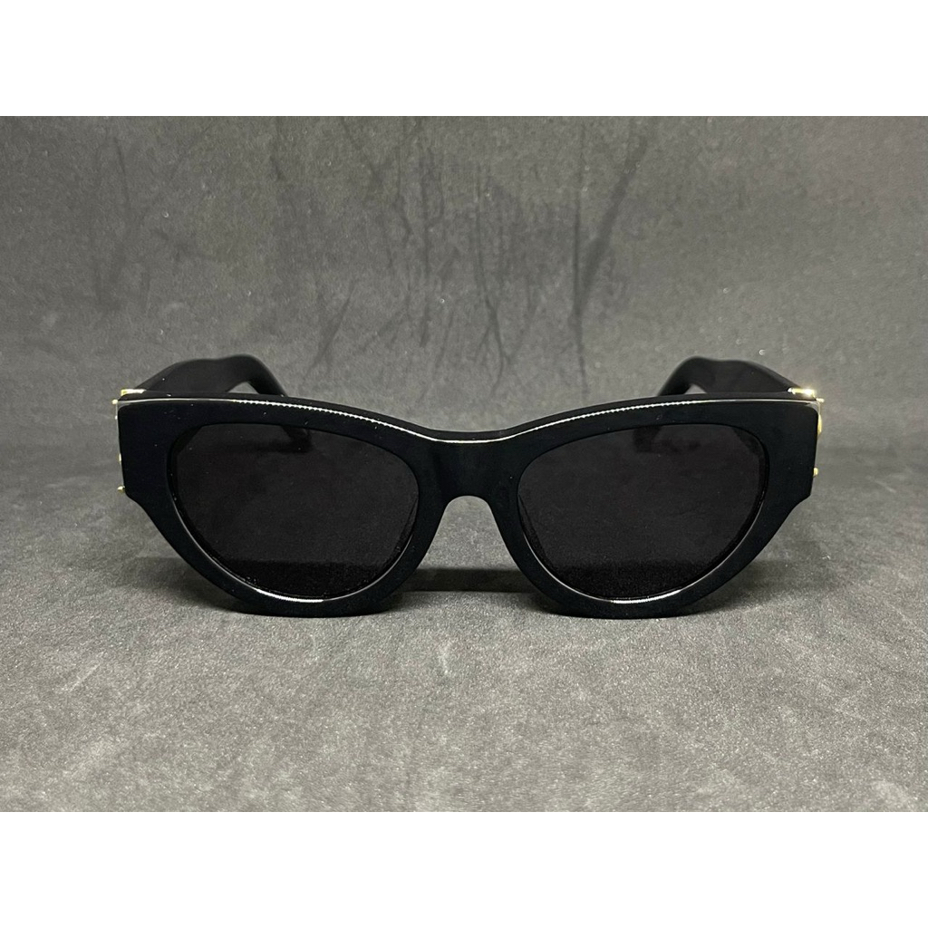 [Shadeshadow] Vintage Classic Bold Cat-Eyes Shape เลนส์สีดํากรอบสีดํา SL M94 สไตล์ Uv400 ป้องกันสําห