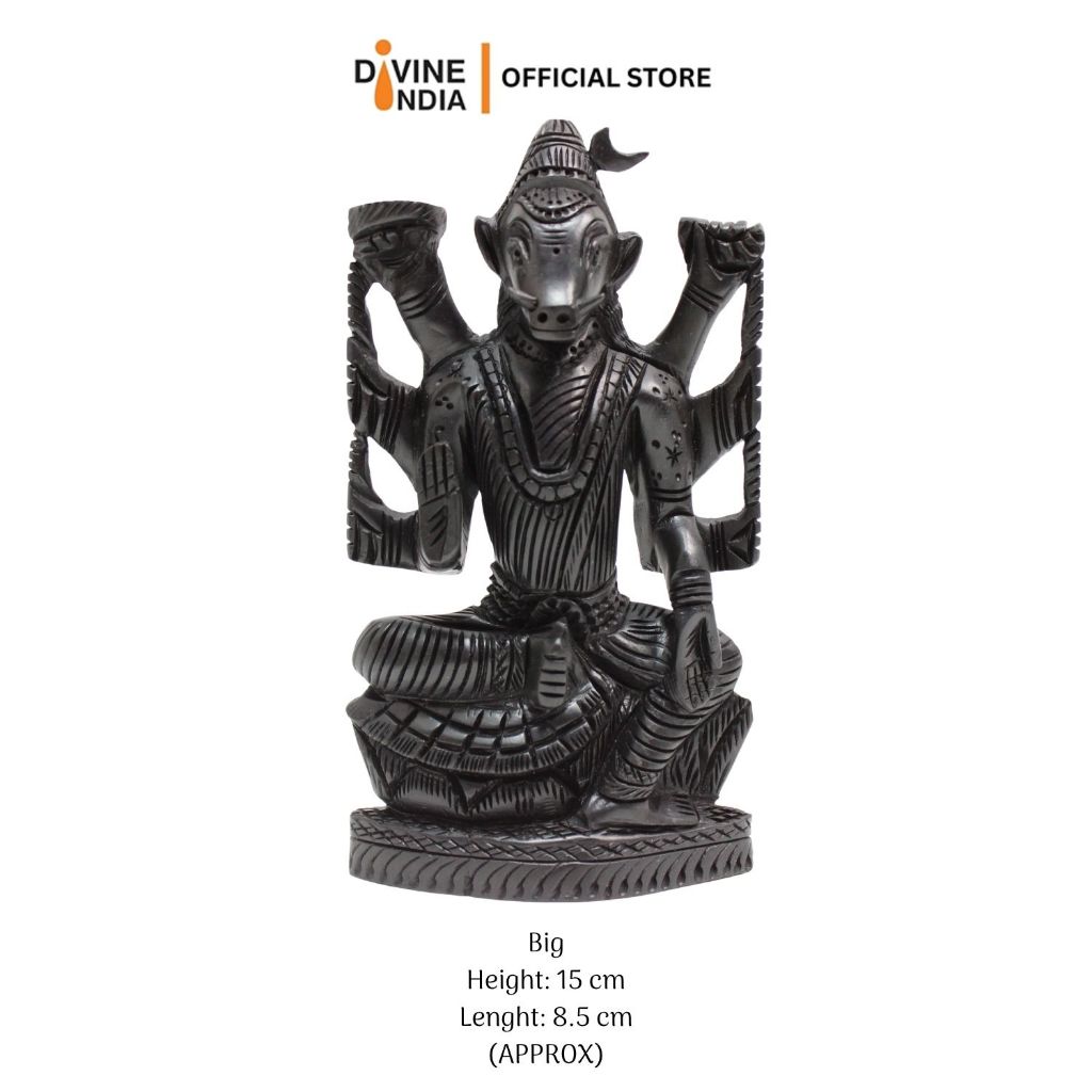 Karungali Ebony Wood Varahi Amman - 6 นิ้ว