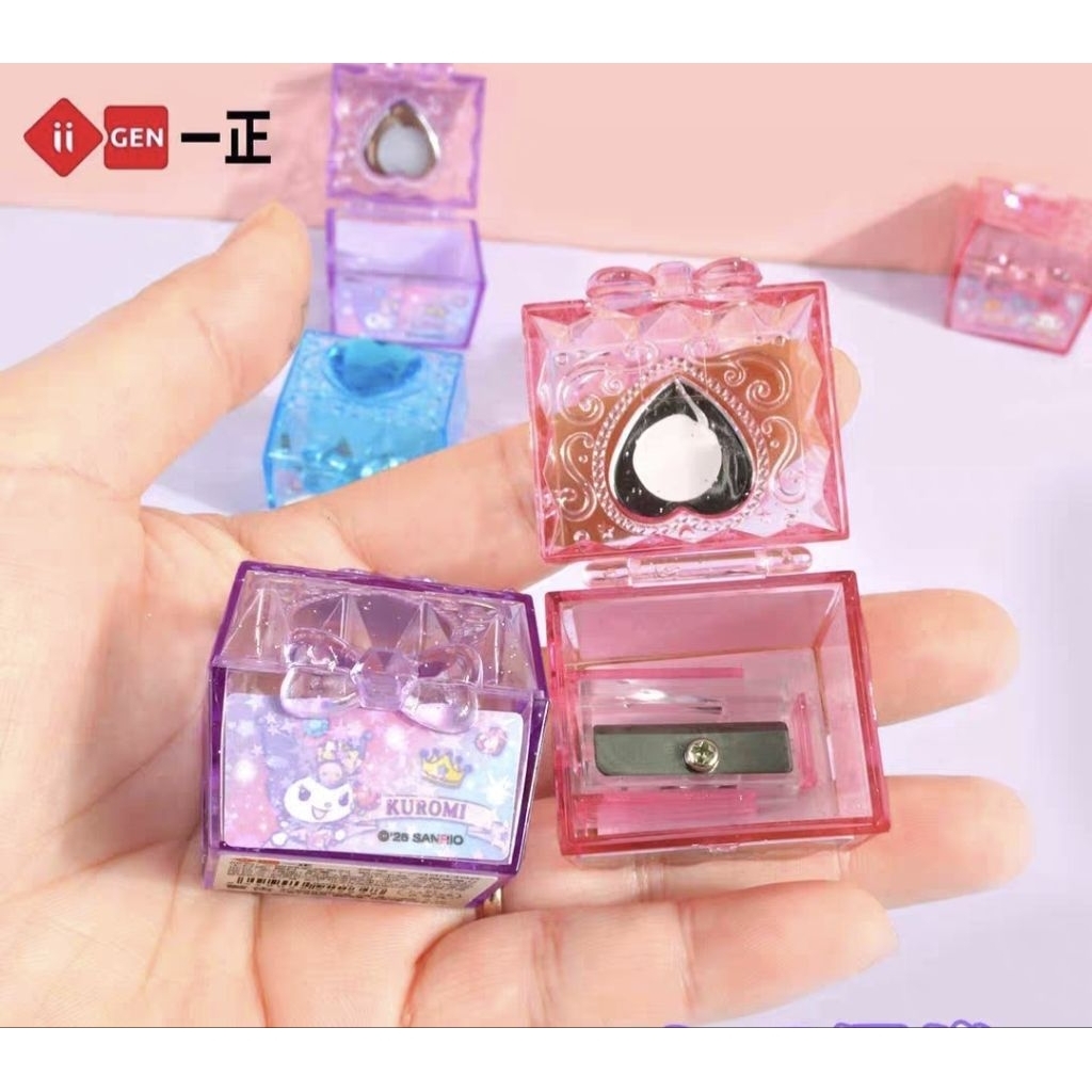 Iigen YZ880395 Kuromi Melody Cinnamoroll Pensil Pengasah iigen YZ880395 เครื่องเหลาดินสอคุโรมิเมโลดี้ ซินนามอนโรล