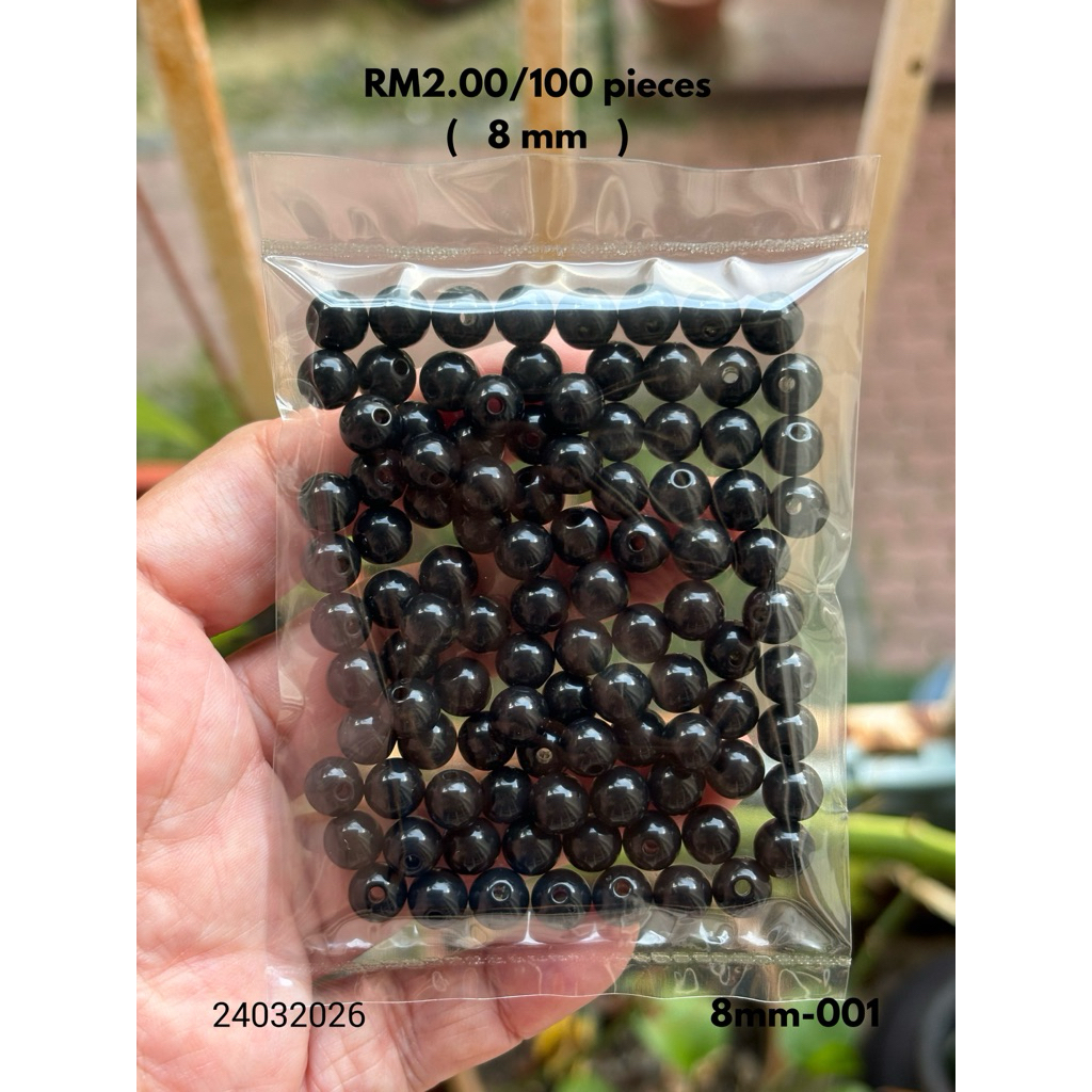 RM2.00/100 kyping : 8mm-001 - Manik - Bead - 8 mm