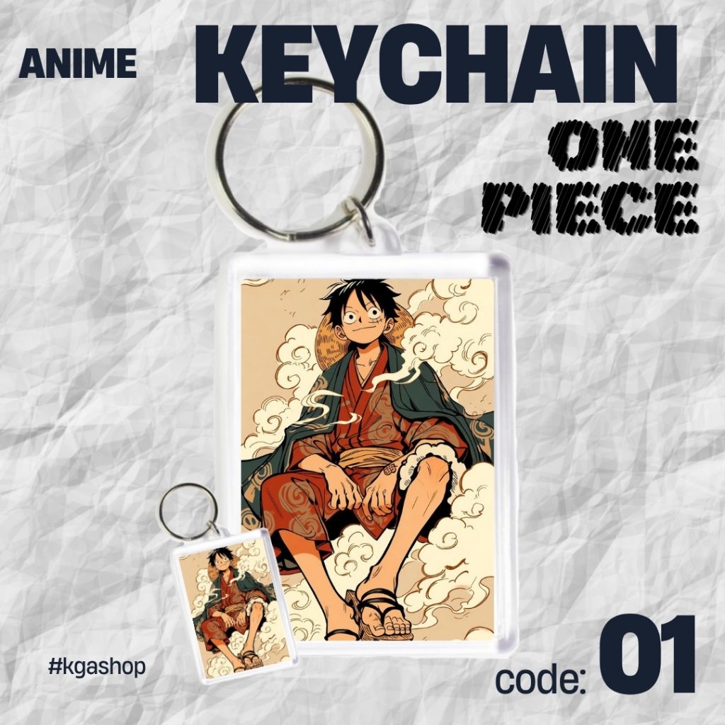 [KEYCHAIN] ONE PIECE MONKEY D LUFFY ANIME KEYCHAIN MERCH F