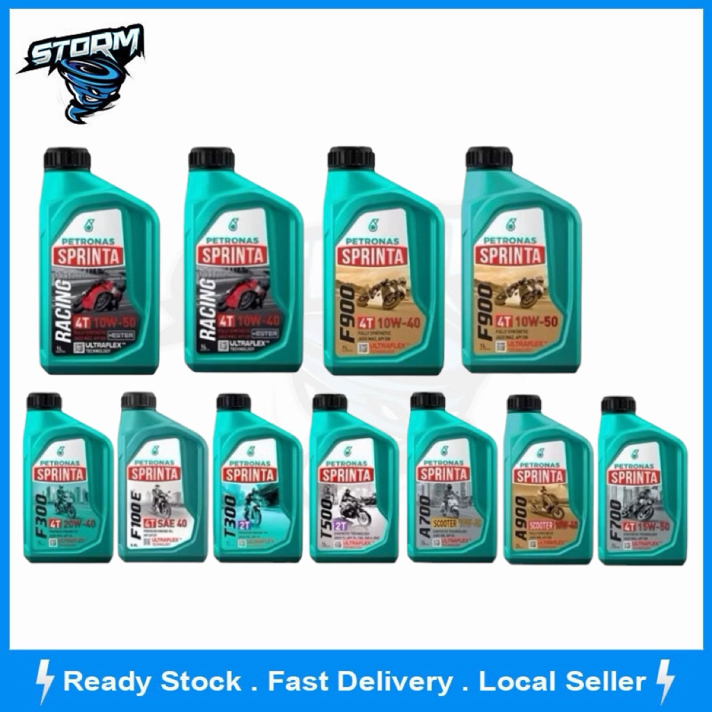 PETRONAS MOTORCYCLE OIL RACING SPRINTA 4T 2T ESTER PLUS MINYAK HITAM PETRONAS F700 FULLY SEMI F900