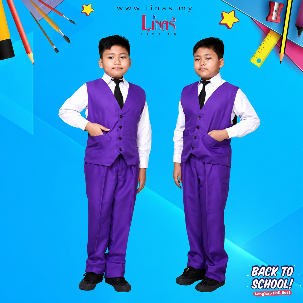 LIDAS FASHION SCHOOL PANTS PURPLE SCHOOL UNIFORM SCHOOL PANTS UNIFORM