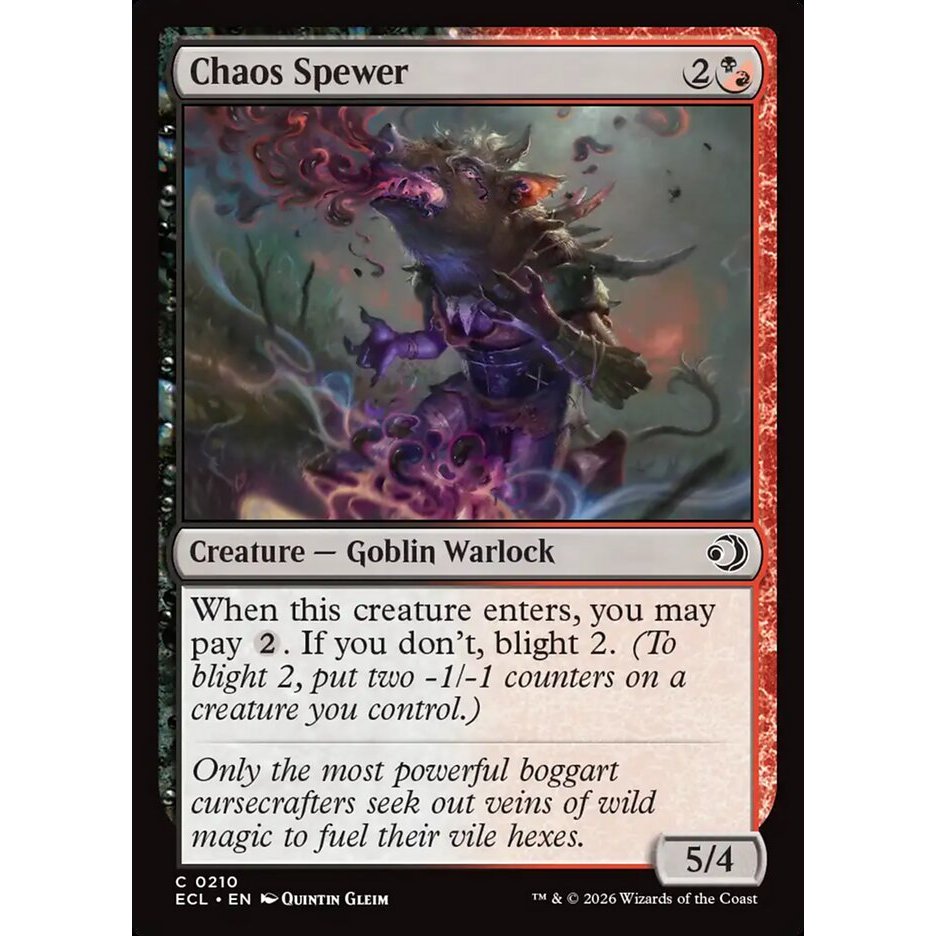 MTG: (CL) C 210 - Chaos Spewer การ์ดเดี่ยว Lorwyn Eclipsed