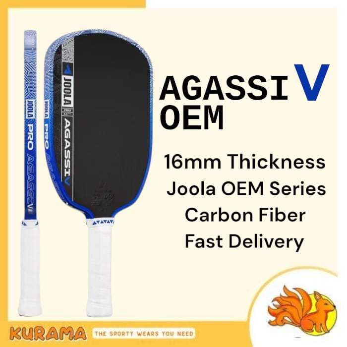 Joola Agassi OEM Pickleball Paddle Gen IV 16mm T700 คาร์บอนไฟเบอร์ Face