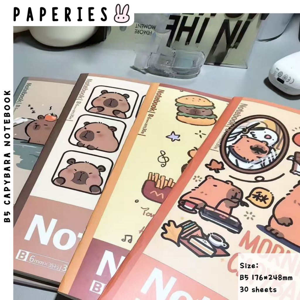Paperies B5 Capybara Notebook Paper Book Diary Journal Stationery Study Notebook