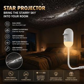 Lampu Proyeksi Langit Berbintang USB 360° | Lampu Malam Romantik Kereta & Bilik Tidur | Hiasan Rumah