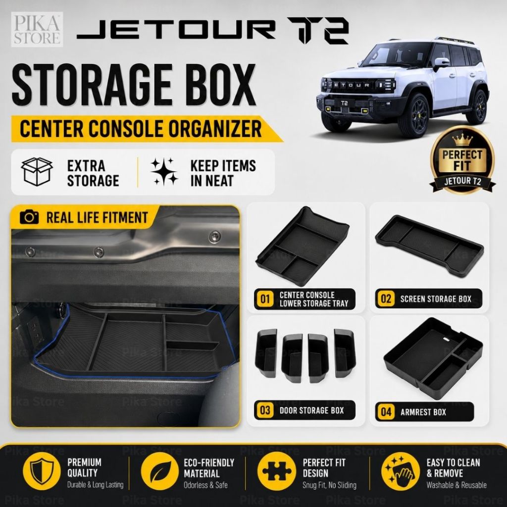 Jetour T2 กล่องเก็บที่เท้าแขน Lower คอนโซลถาดเก็บ Organizer กล่องเก็บประตู T2 อุปกรณ์เสริม