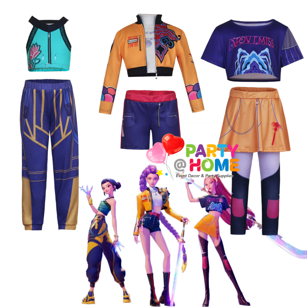 PAH KPop Demon Hunters Rumi Zoey Mira ชุด Huntrix ชุดสําหรับสาวปาร์ตี้ฮาโลวีน Carnival บทบาทคอสเพลย์