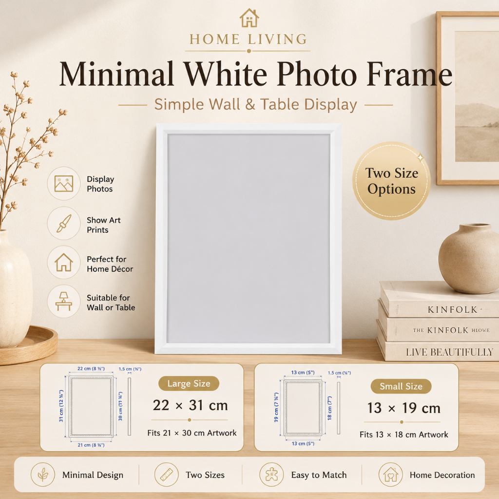 (IK) 13X18CM & 21X30CM YLLEVAD FRAME สีขาว