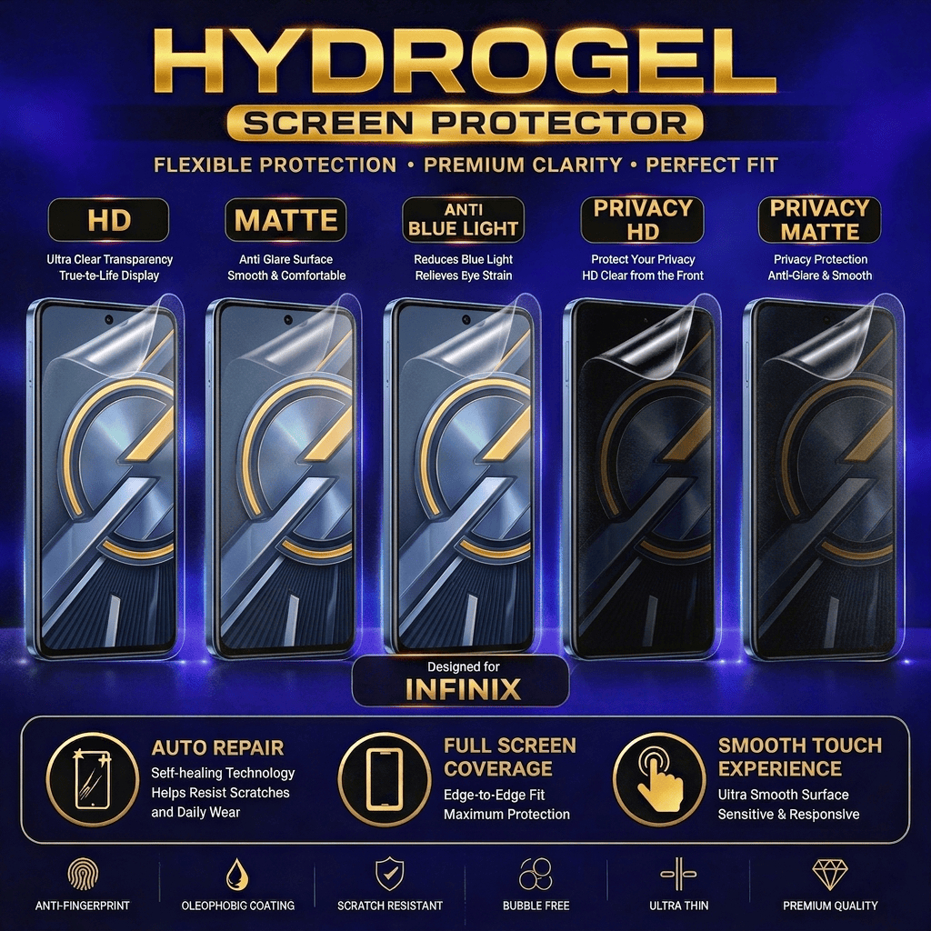 Infinix GT 50 Pro / GT 30 Pro / GT 30 / GT 20 Pro / GT 10 Pro ฟิล์มกันรอยหน้าจอ Hydrogel