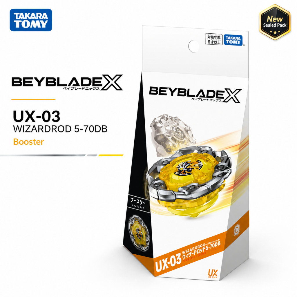 TAKARA TOMY Beyblade X UX-03 WizardRod 5-70DB Booster Stamina Right Spin
