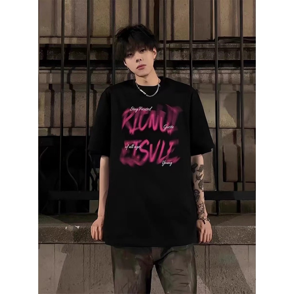 เสื้อยืดสไตล์เกาหลีขนาดใหญ่ 100% Cotton Premium Selesa Dipakai Cuaca Panas