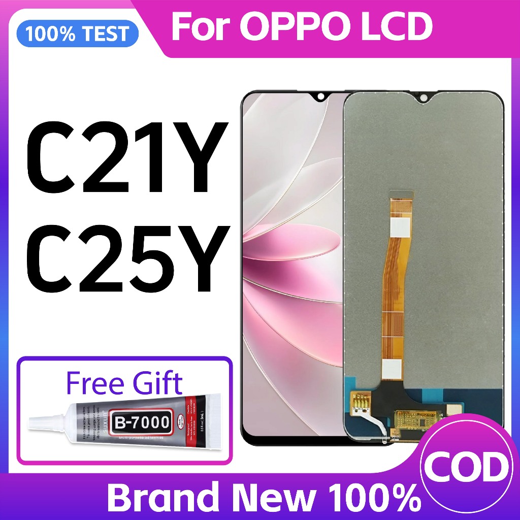 [ใหม่เอี่ยม] LCD สําหรับเปลี่ยนชุดหน้าจอแสดงผล Realme C21Y / C25Y