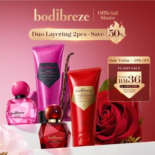 [SAVE 50%] Bodibreze Long-Lasting Scent Duo 2in1 Set – Leona Parfum Tahan Lama & Brightening Body Serum Wangi