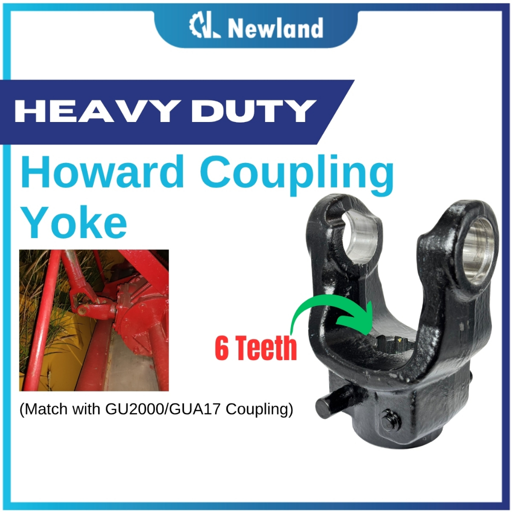 Rotavtor Yoke / Putar Yoke / PTO Yoke / Howard Coupling 6T (GU2000, GUA17) Heavy Duty