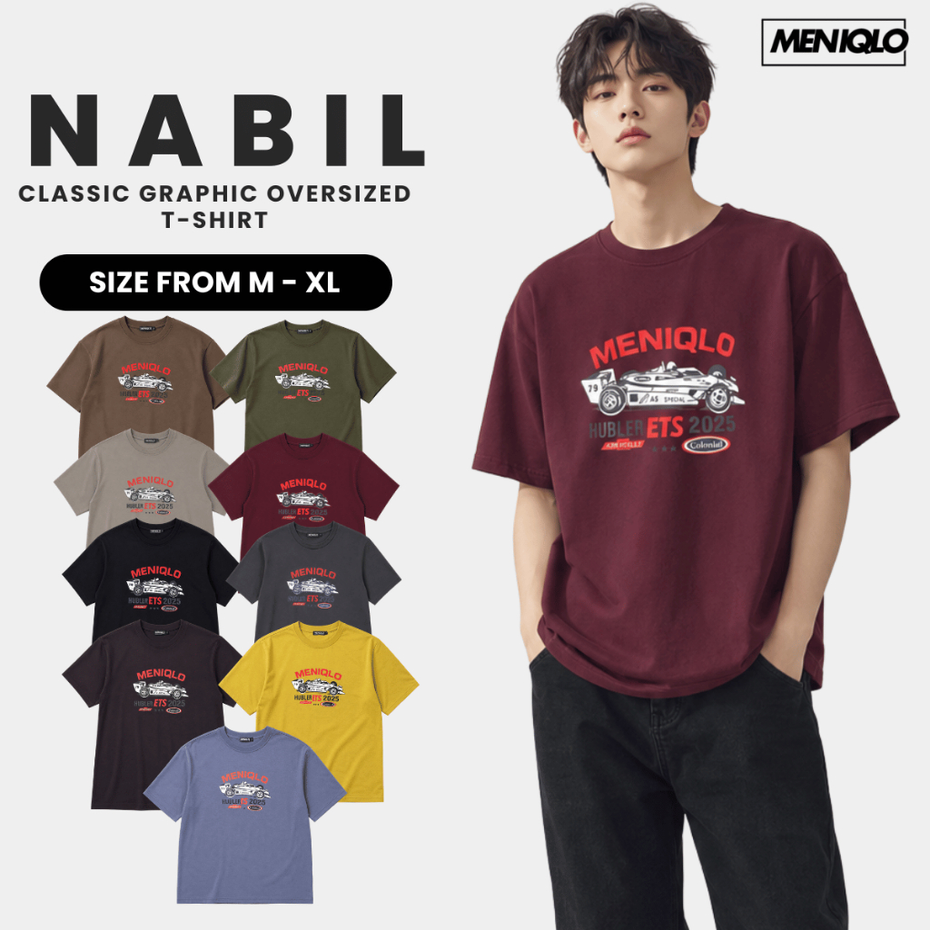 MENIQLO NABIL CLASSIC GRAPHIC OVERSIZED เสื้อยืด-MQ1026