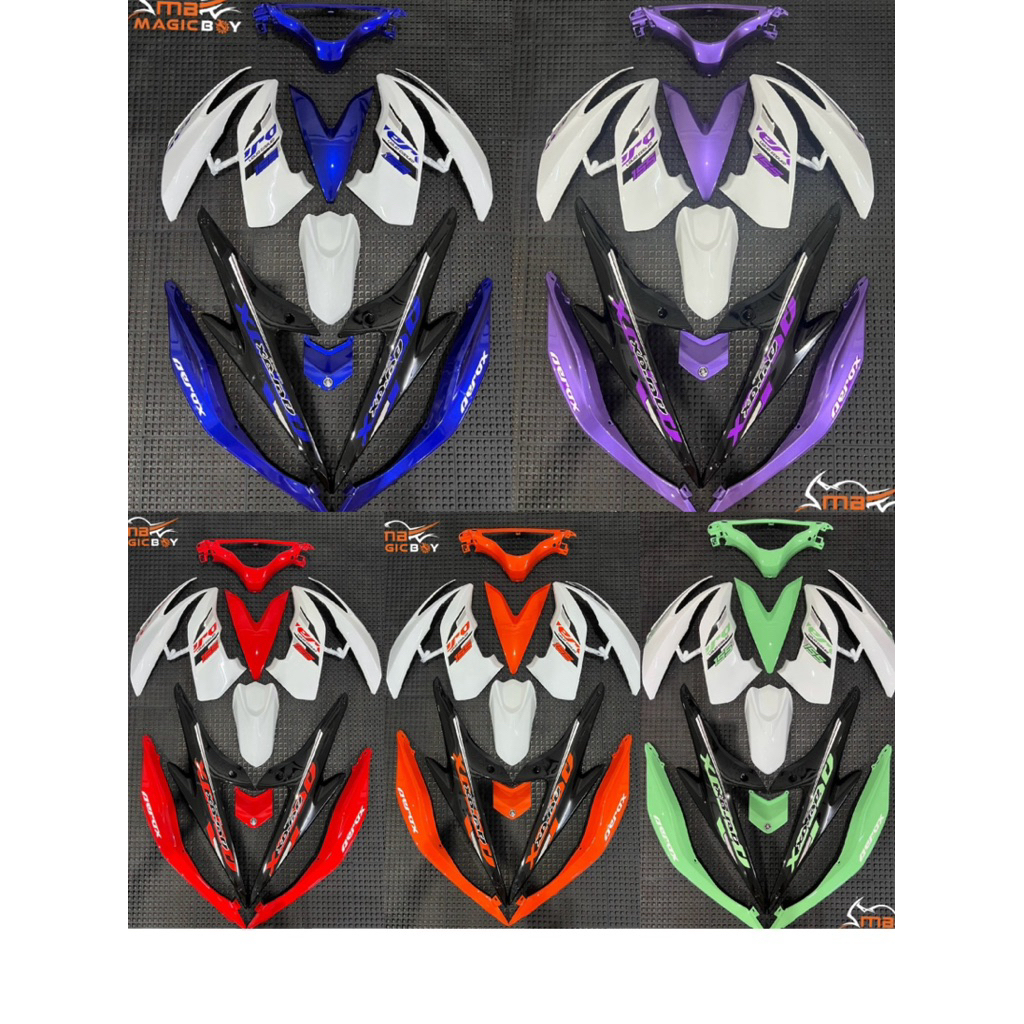 COVERSET NVX V1 AEROX (61) WHITE BLUE , WHITE ROYAL PURPLE , WHITE RED , WHITE ORANGE , WHITE CRYSTA