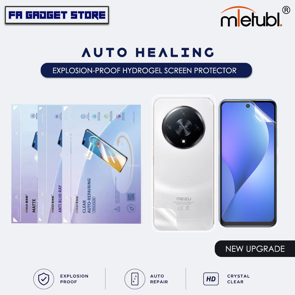 MIETUBL Auto Healing ป้องกันการระเบิด Soft Hydrogel ป้องกันหน้าจอ Meizu หมายเหตุ 22 5G mblu 22 21 Pr