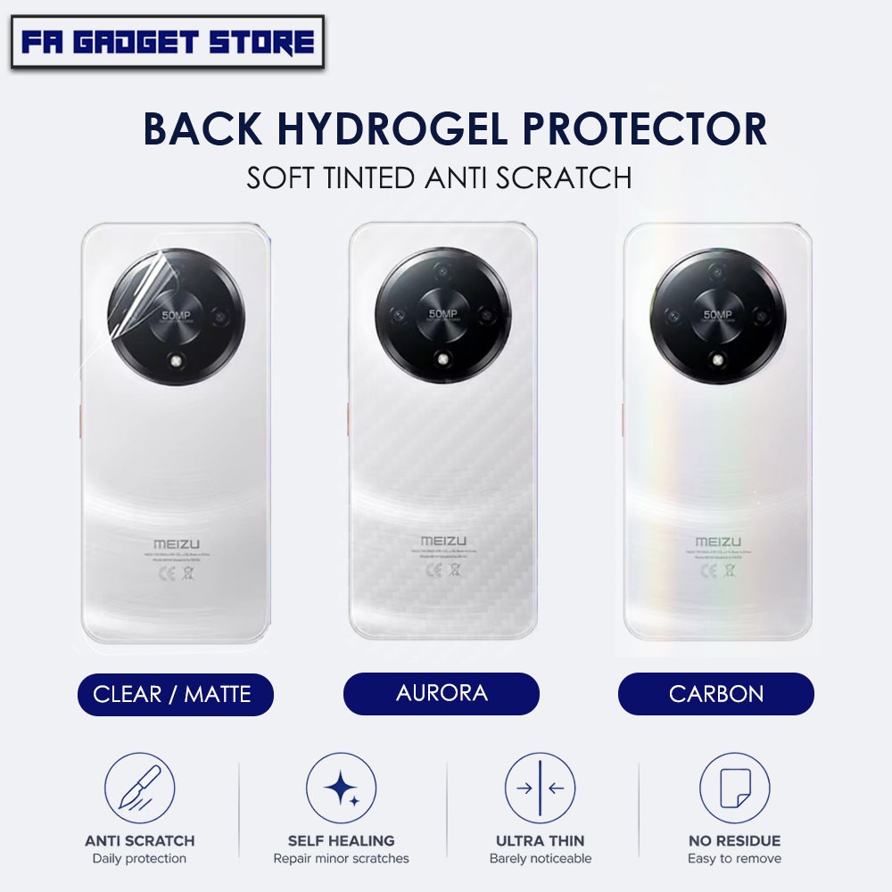 Meizu Note 22 5G mblu 22 21 Pro 21 Lucky 08 Carbon Aurora Matte Back Protector สติ๊กเกอร์ฝาครอบฟิล์ม