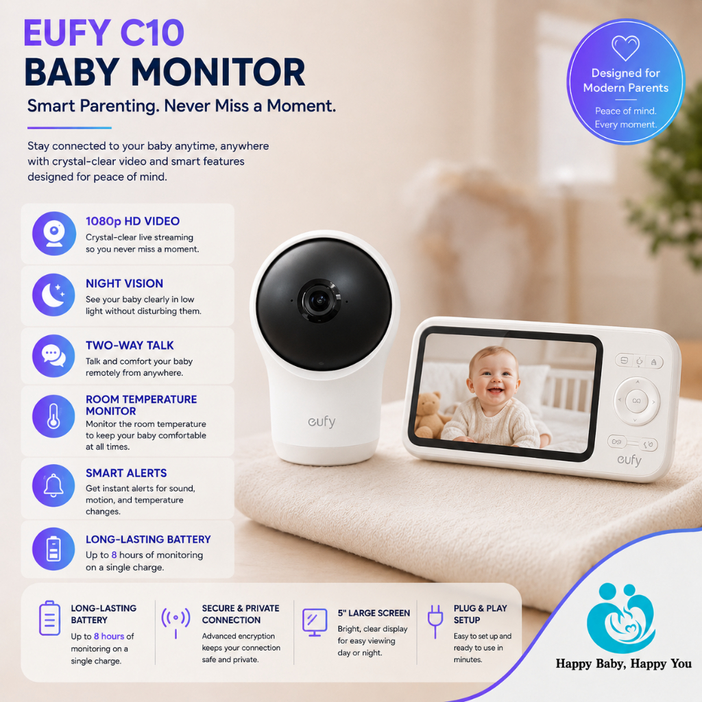 Eufy Baby Monitor C10 พร้อมกล้อง 2K HD