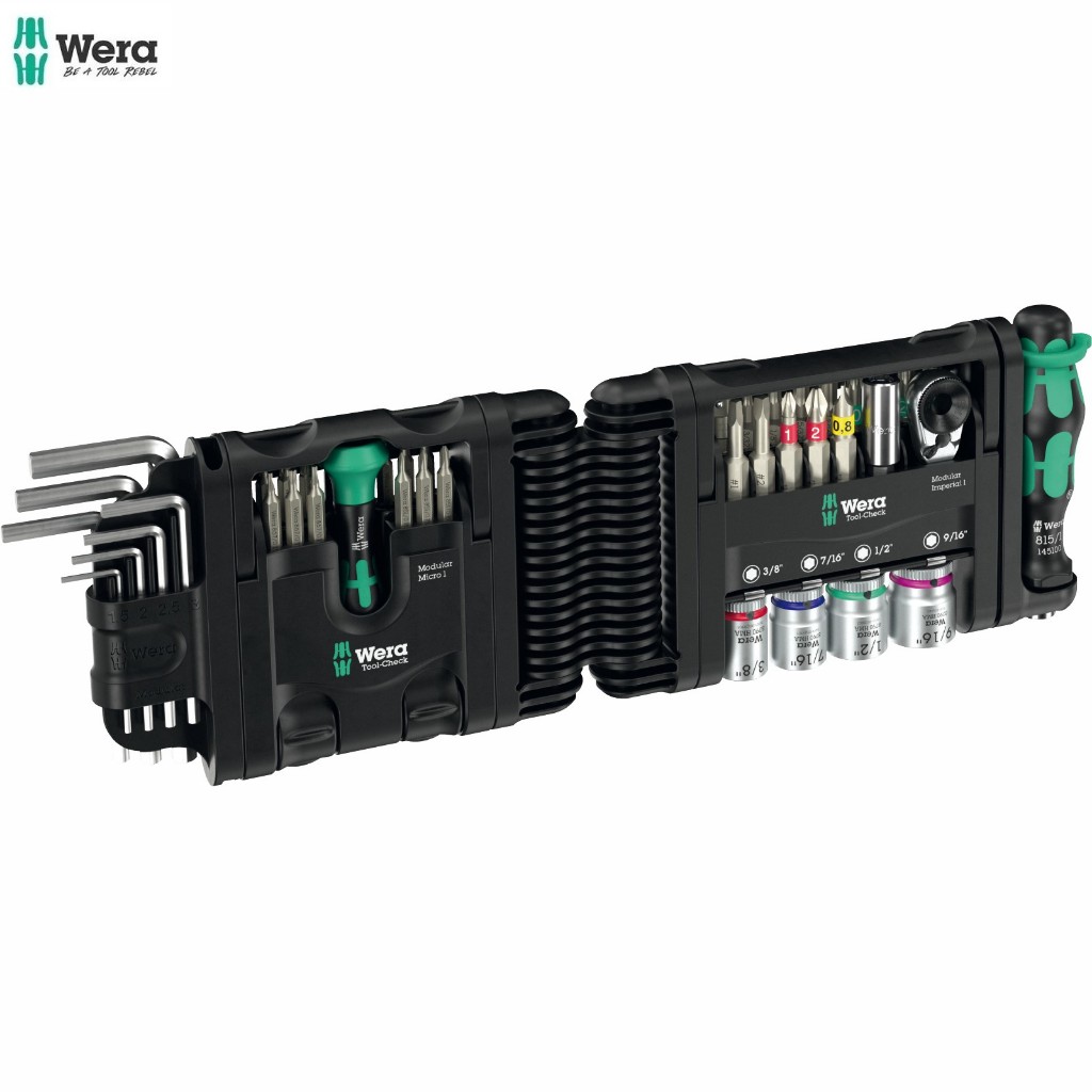 Wera Tool-Check Modular Set Imperial 1 , 50 ชิ้น, 05049025001 (ขนาดนิ้ว)