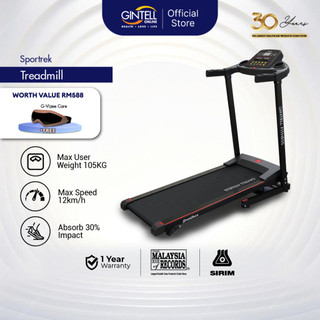 [FREE INSTALL] GINTELL SporTrek Treadmill Foldable Incline Portable Wheel