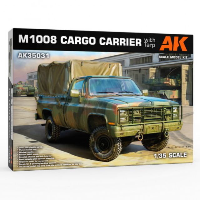 AK Ak35031 1/35 M1008 CARGO CARRIER พร้อมผ้าใบกันน้ํา