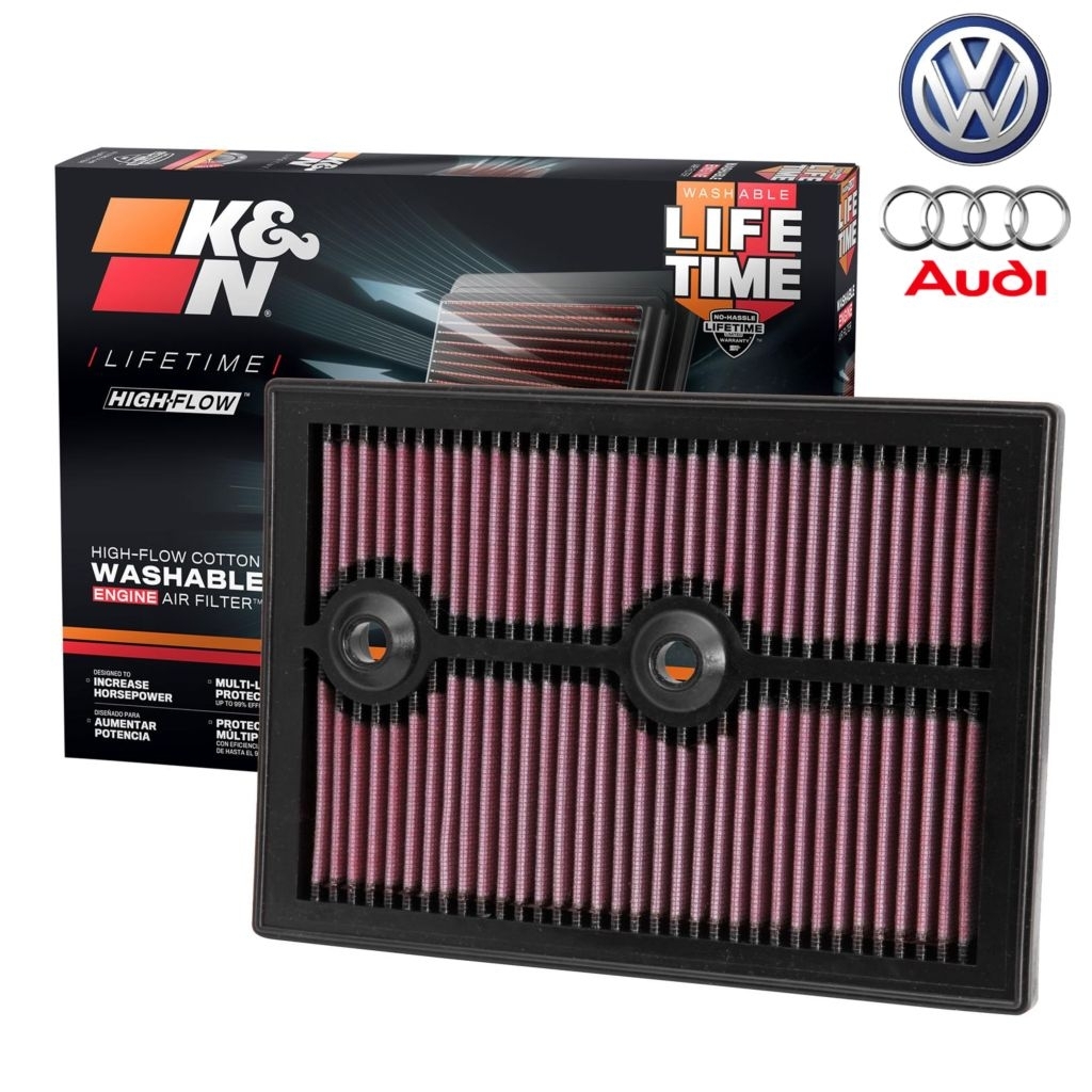 K&N ไส้กรองอากาศเครื่องยนต์ 33-3004 Vw Mk7 1 4Tsi/Tiguan Mk2 1.4Tsi/Beetle 1.2~1 4Tsi/Jetta/Polo/Aud