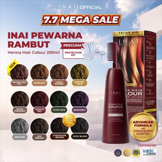 INAI PEWARNA RAMBUT HALAL INAI REPUBLIC - Tanpa Bleaching | Bau Wangi Strawberry  | Olive oil & Premium Aloevera Extract