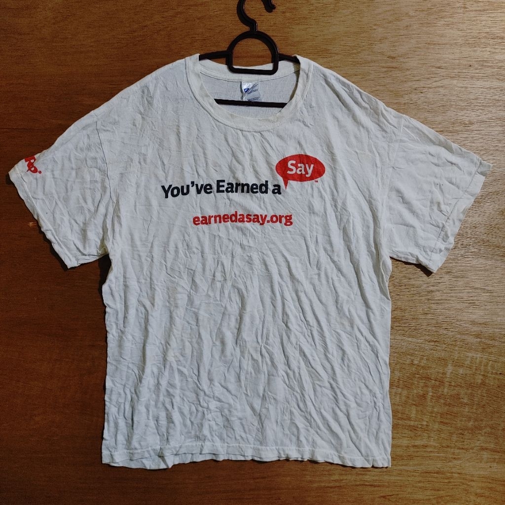 Baju Vintage Gildan Heavy Cotton Size L เสื้อยืดสีขาว Bundle Preloved Putih (1