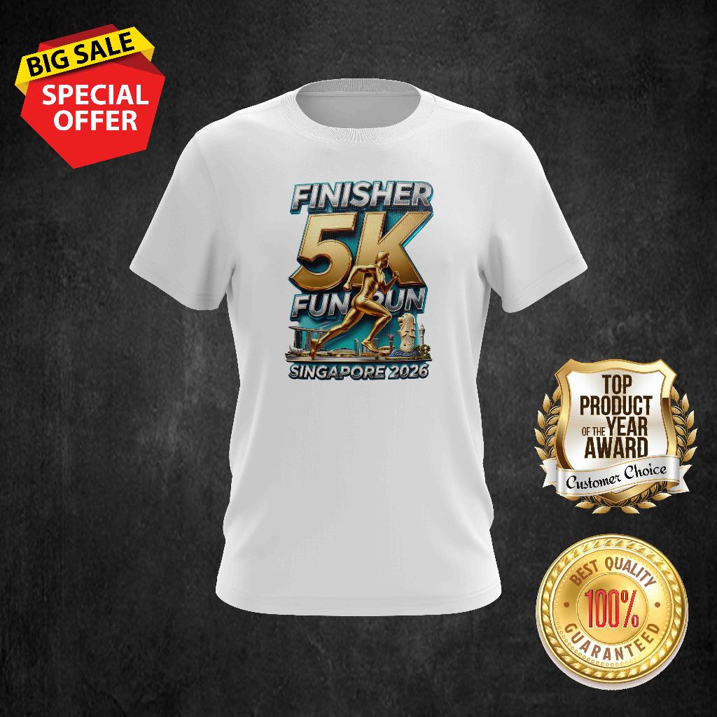 BAJU VIRAL RUNNER FUN RUN 5KM DESIGN 5 เสื้อยืดคอกลมสําหรับทั้งหมด