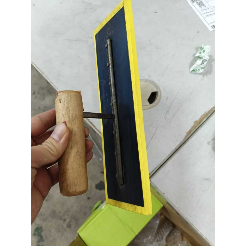 ฟองน้ําสีเหลืองพรีเมี่ยม Float Trowel 3 x 8 นิ้วฉาบปูนปูนเรียบฟองน้ํา Sudip Span Gosok Simen Dinding