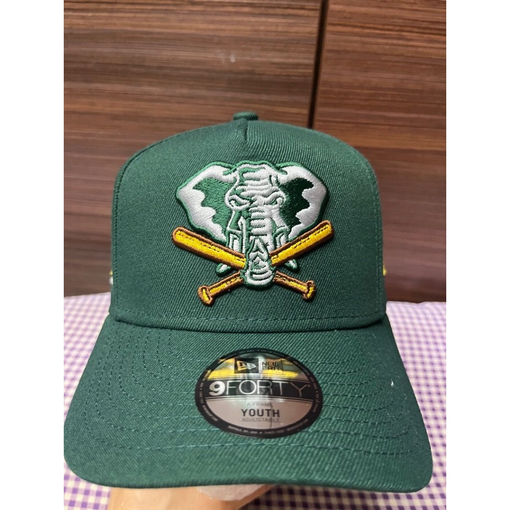 NE 940A Youth Stomper Oakland Athletics หมวกเบสบอล Snapback แบบปรับได้