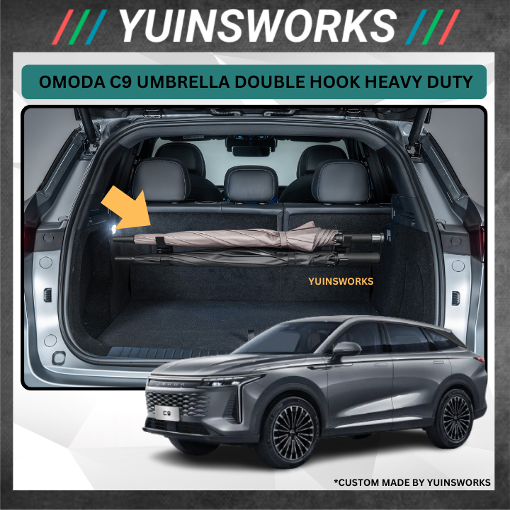 CHERY OMODA C9 ตะขอร่มเบาะหลัง DOUBLE HEAVY DUTY โดย YUINSWORKS 3D 265