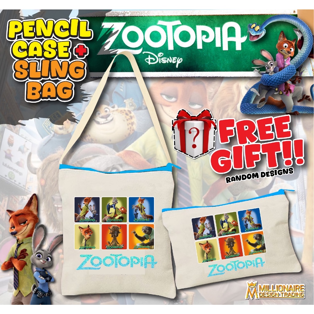 ZOOTOPIA CARTOON CANVAS|สตั๊ด|เด็ก ๆ|ผู้ใหญ่ SLING BEG BEG|วันเกิด วันเกิด|GKIDS SLING BEG|เอสคิว วั