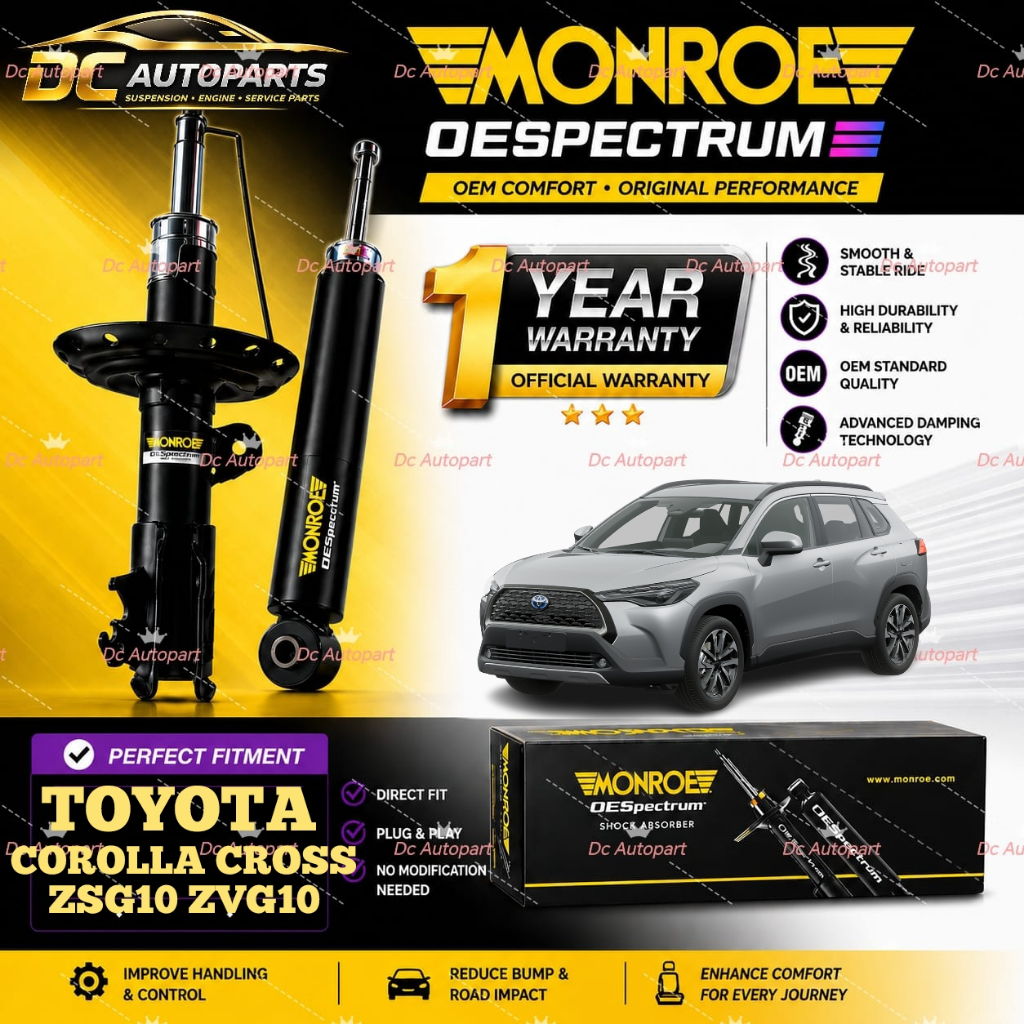 (รับประกัน 1 ปี) MONROE OESPECTRUM SHOCK ABSORBER TOYOTA COROLLA CROSS ZSG10 ZVG11 FRONT & REAR