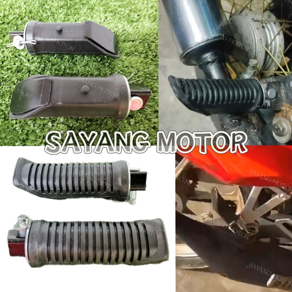 RG110/RGV120/SMASH/TXR150/GAMMA/PANTHER/TXR 150/RG SPORT 110/RGV 120 (2 ชิ้น / 1 ชุด) พักเท้าหลัง Be
